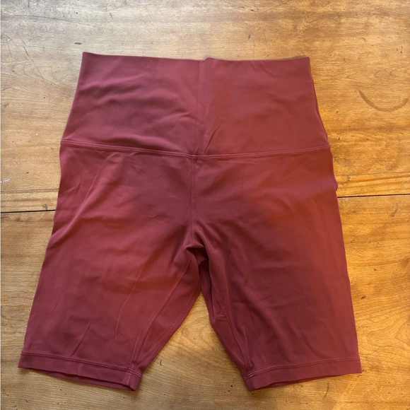 Maroon lululemon Bike Shorts - Size 12 - Picture 1 of 5
